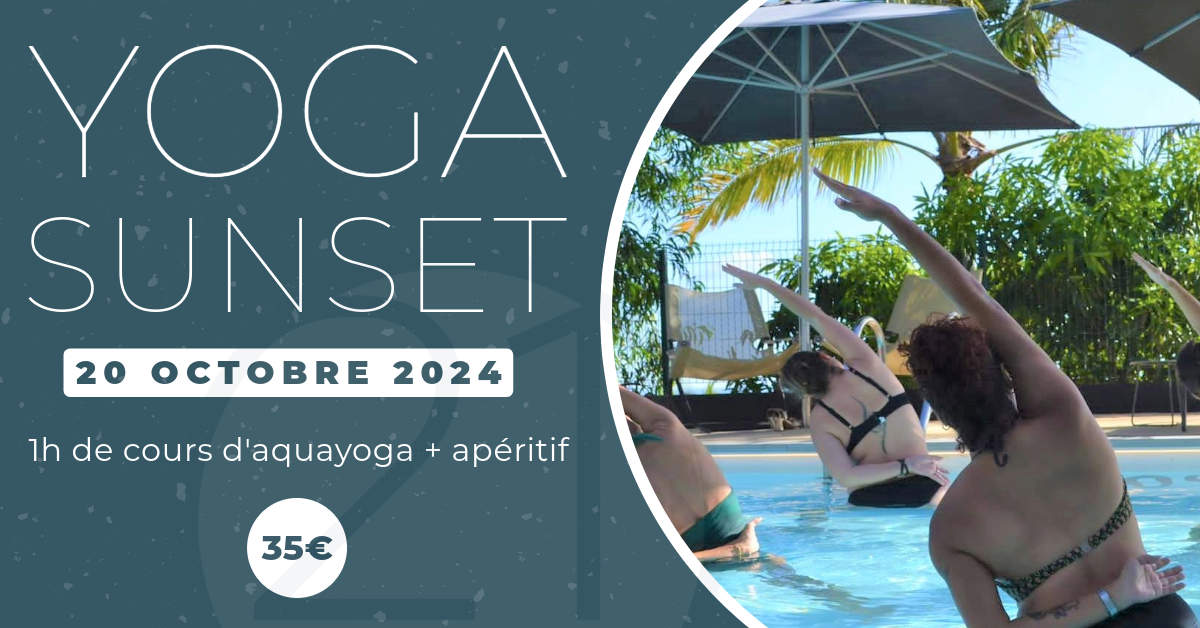 Image : Yoga sunset - octobre 2024 | Hôtel Latitude 21